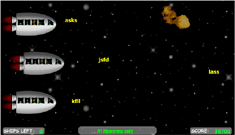 Play the Outerspace Fleet Commander typing game Now